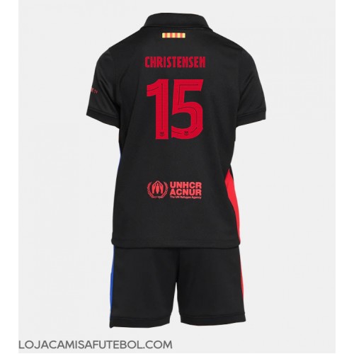 Camisa de Futebol Barcelona Andreas Christensen #15 Equipamento Secundário Infantil 2024-25 Manga Curta (+ Calças curtas)